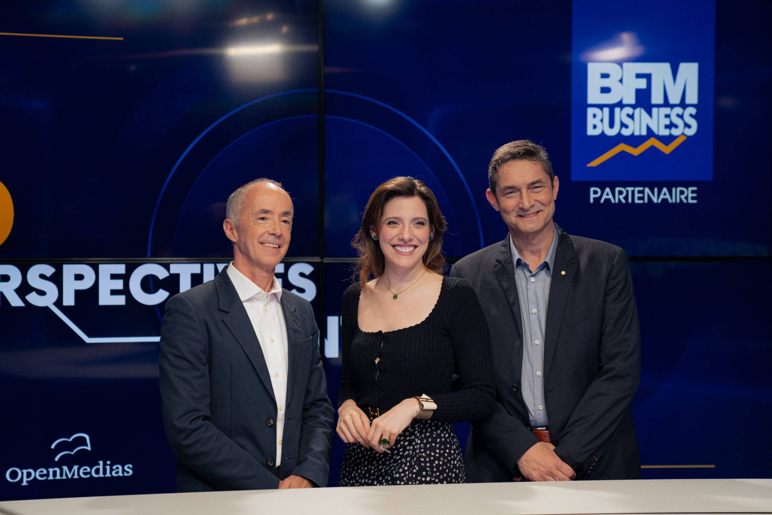 Presenter Claire Delorme, CEO Vincent Arbet-Engels, Director marketing Mario Colpa